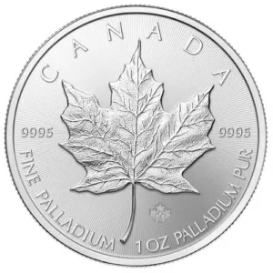 Palladium maple leaf